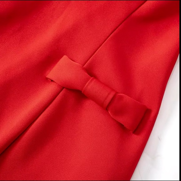 🎉Look stunning in this Perfect Red Or Black Double Bow Mini Dress - Picture 8 of 13